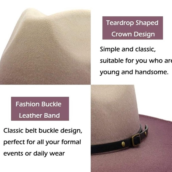 - PURP OMBRÉ BLOGGER STYLE STYLISH FEDORA LADIES HAT main image 7